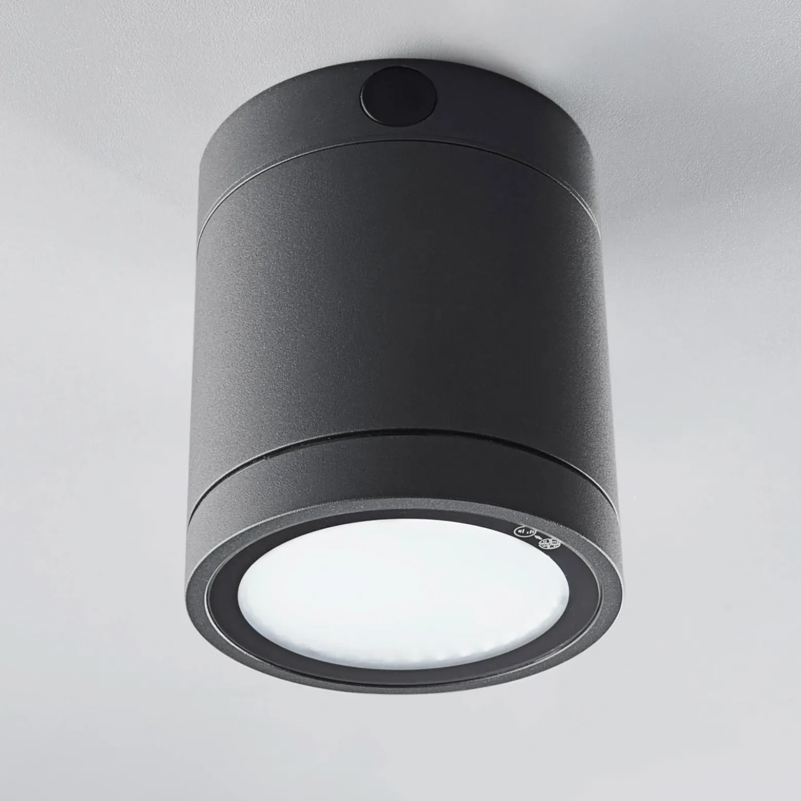 Lámpara LED de techo Negro para el exterior