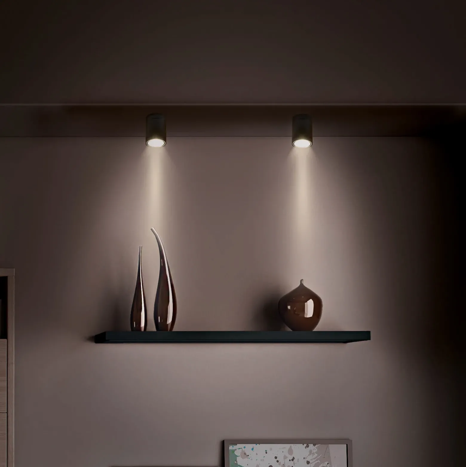 Lámpara LED de techo Negro para el exterior