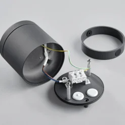 Lámpara LED de techo Negro para el exterior