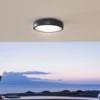 Lámpara LED de techo para exterior Niniel de Lindby, negra, Ø 25 cm