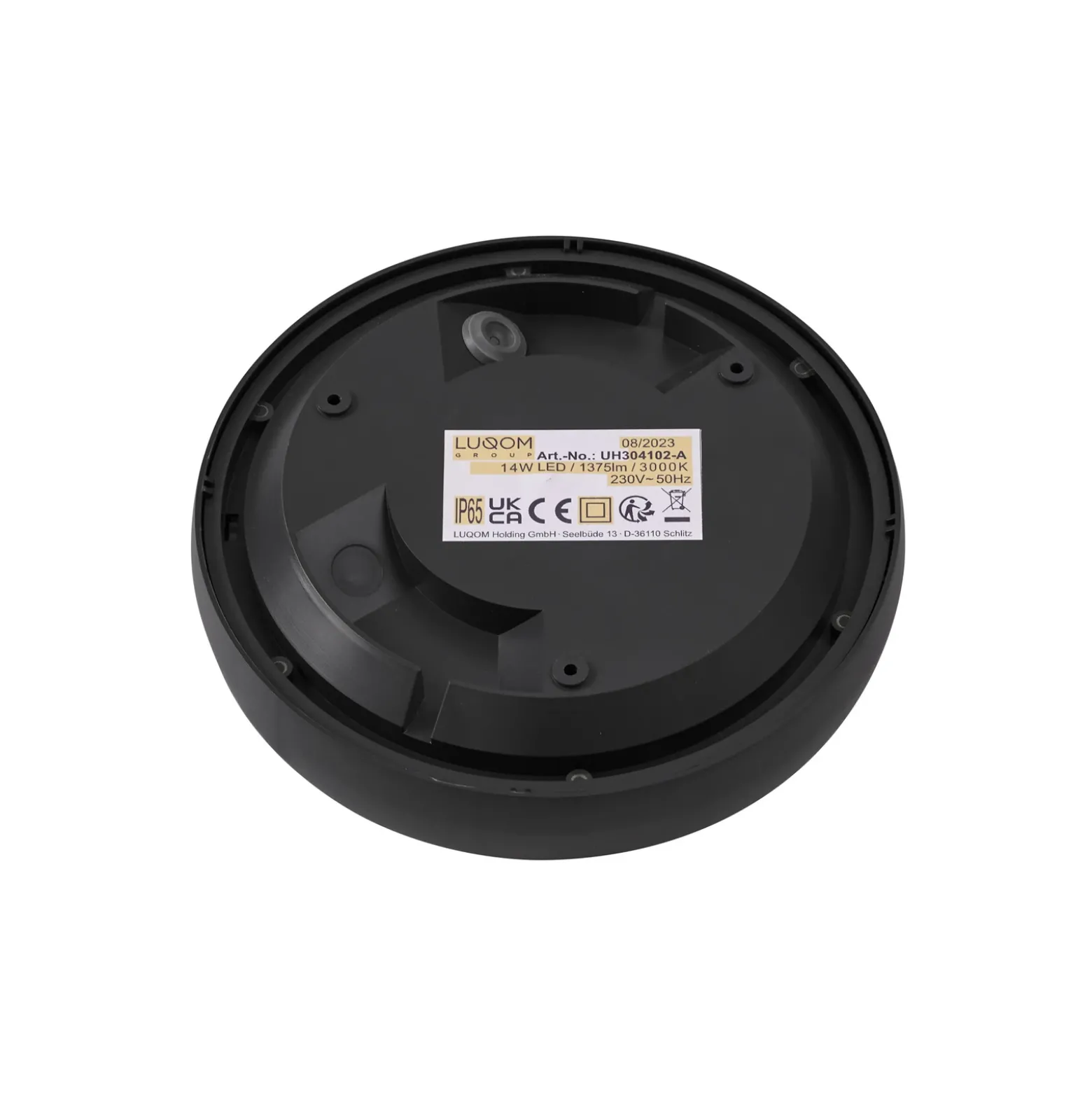 Lámpara LED de techo para exterior Niniel de Lindby, negra, Ø 25 cm