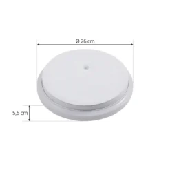 Lámpara LED de techo para exterior Doki de Lindby, 26 cm, blanca, plástico