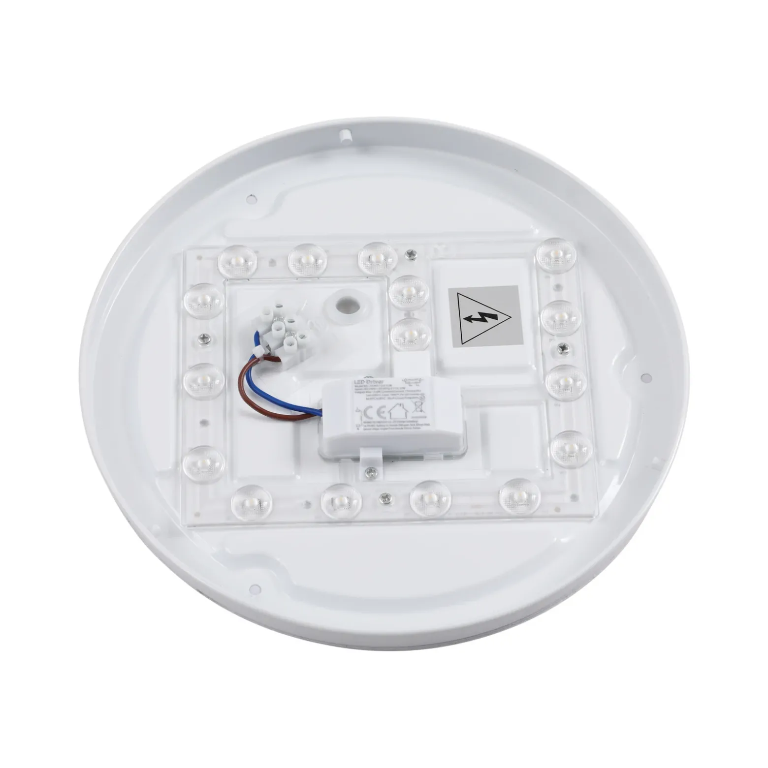 Lámpara LED de techo para exterior Doki de Lindby, 26 cm, blanca, plástico