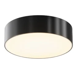 Lámpara LED de techo para exterior Zon, negro, Ø 22 cm, 3000 K, metal