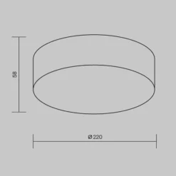 Lámpara LED de techo para exterior Zon, negro, Ø 22 cm, 3000 K, metal