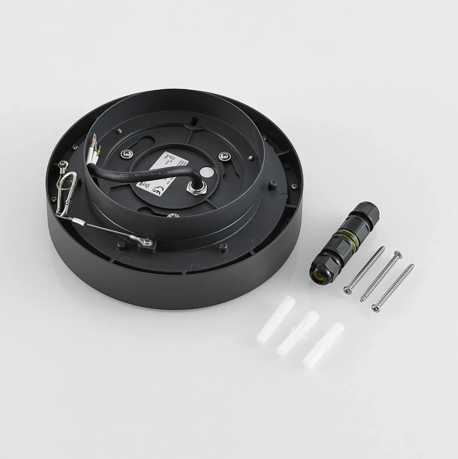 Lámpara LED de techo para exterior Nona de Molto Luce, Ø 18,2 cm, antracita