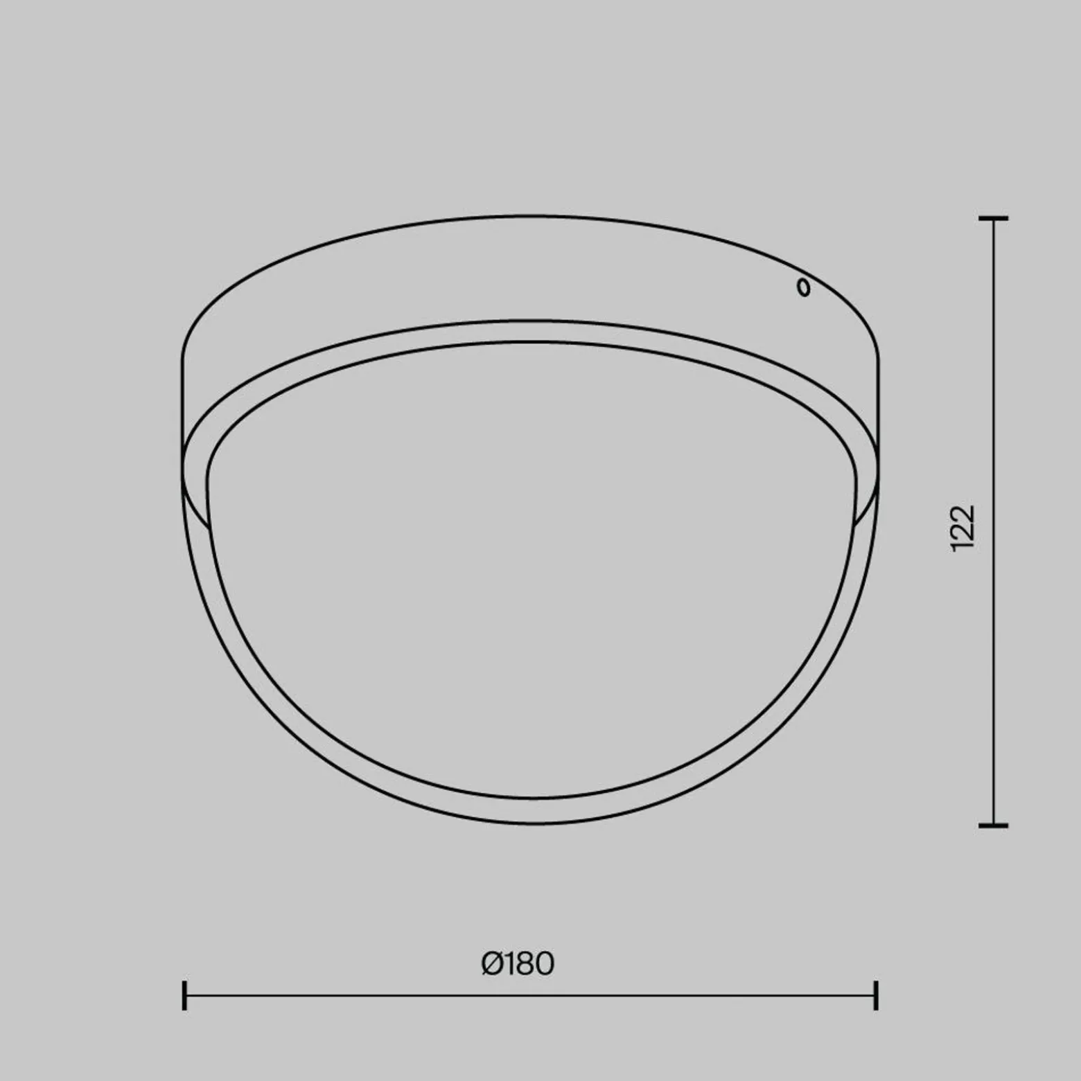Lámpara LED de techo para exterior Mon, grafito, Ø 18 cm, IP65, 3000 K