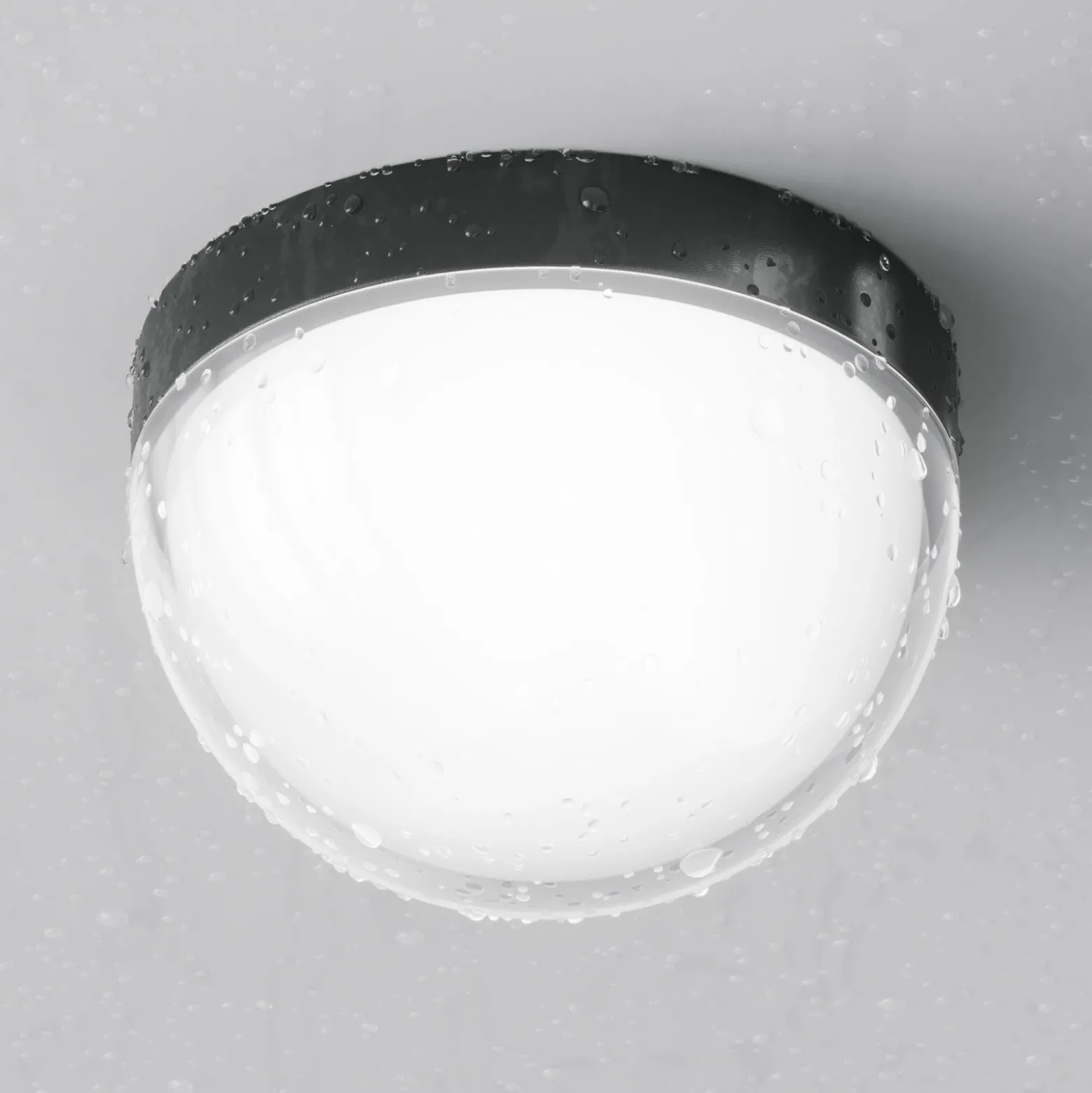 Lámpara LED de techo para exterior Mon, grafito, Ø 18 cm, IP65, 3000 K