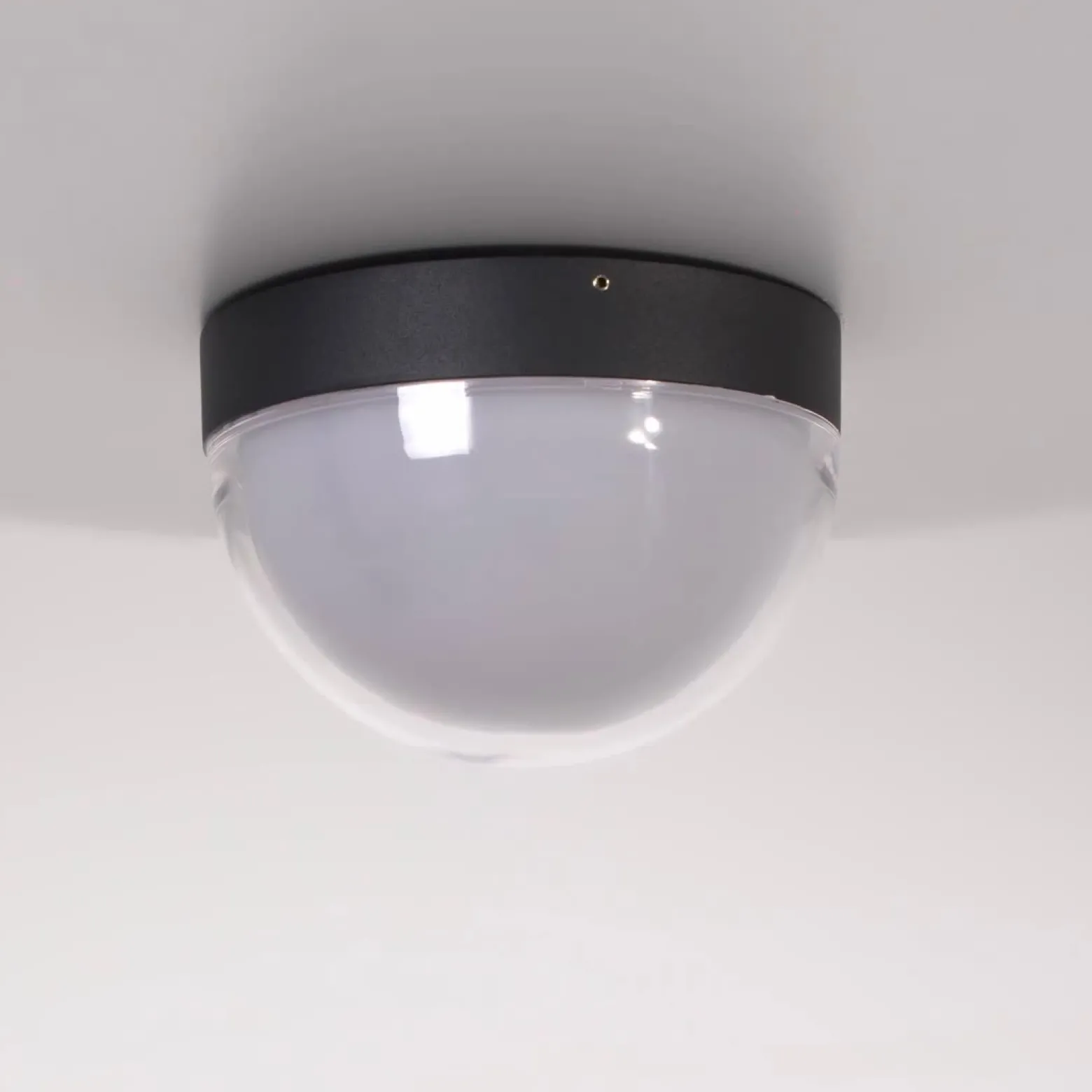 Lámpara LED de techo para exterior Mon, grafito, Ø 18 cm, IP65, 3000 K