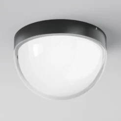 Lámpara LED de techo para exterior Mon, grafito, Ø 18 cm, IP65, 3000 K