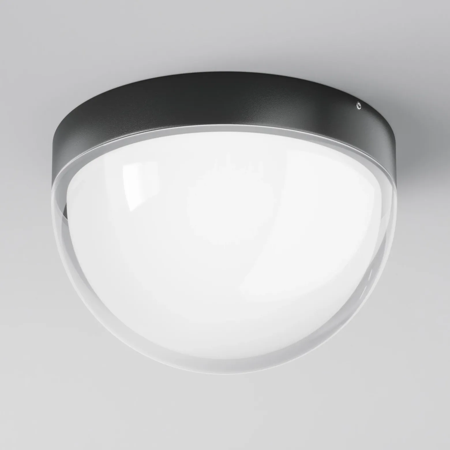 Lámpara LED de techo para exterior Mon, grafito, Ø 18 cm, IP65, 3000 K