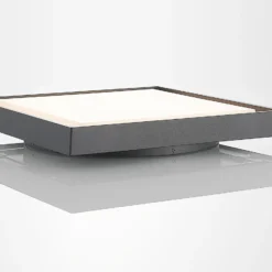 lámpara LED de techo para exterior Lucande Birta, gris oscuro, IP54, 34 cm
