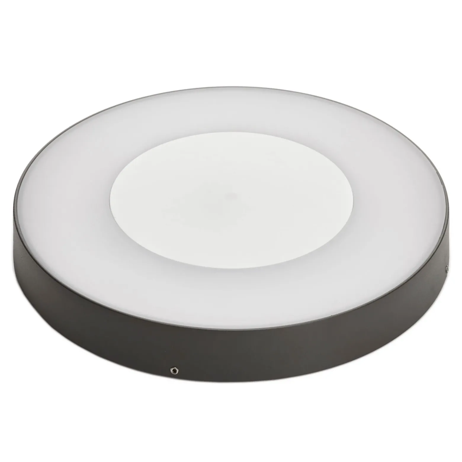 lámpara LED de techo para exterior Lucande Sora, redonda, sensor, IP54