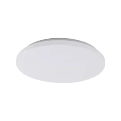 Lámpara LED de techo para exterior Doki de Lindby, 34 cm, blanca, plástico