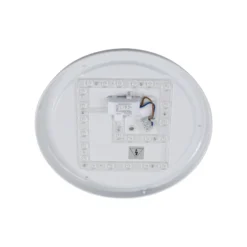 Lámpara LED de techo para exterior Doki de Lindby, 34 cm, blanca, plástico