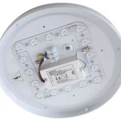 Lámpara LED de techo para exterior Lindby Kirkola, 4000 K, Ø 26 cm, blanca
