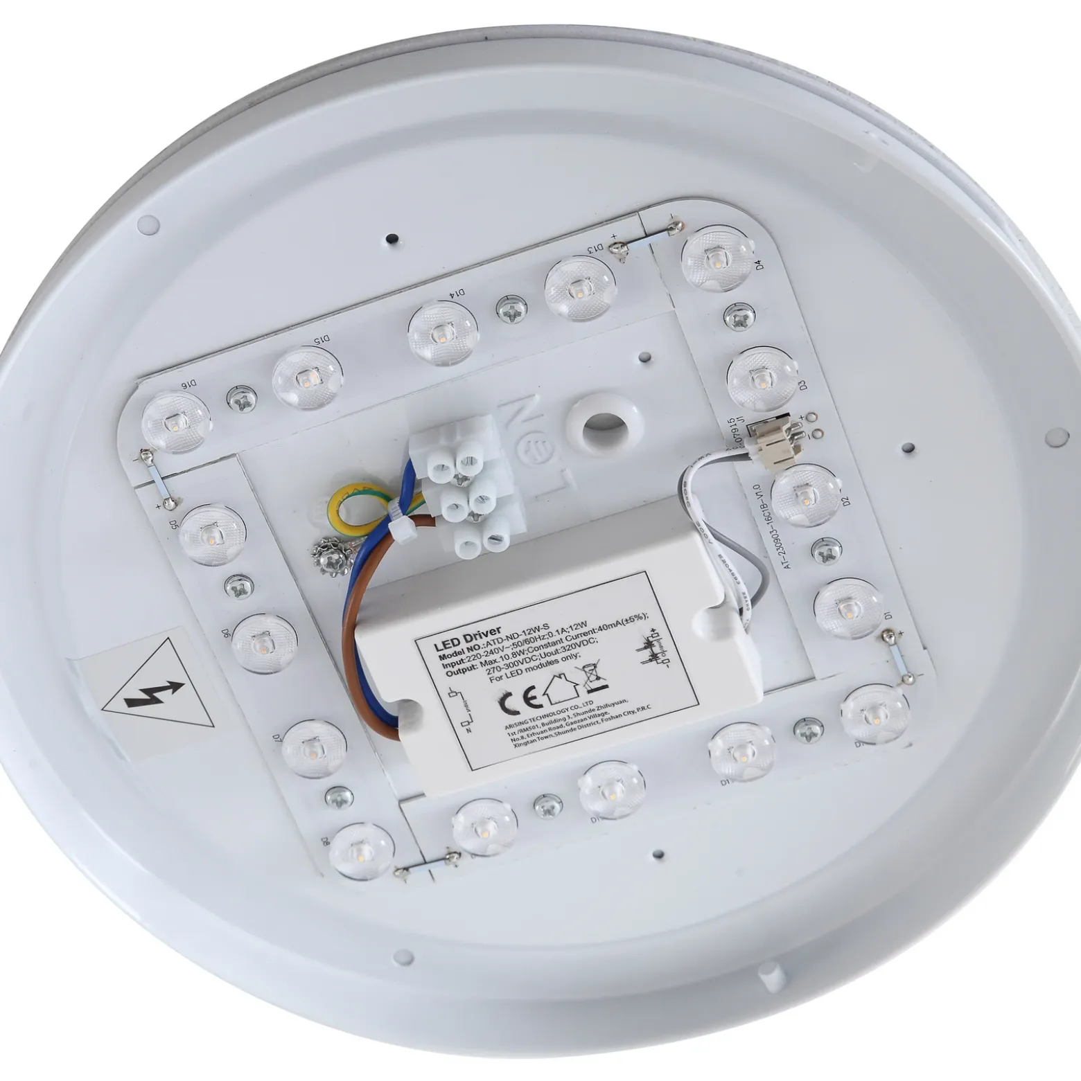 Lámpara LED de techo para exterior Lindby Kirkola, 4000 K, Ø 26 cm, blanca