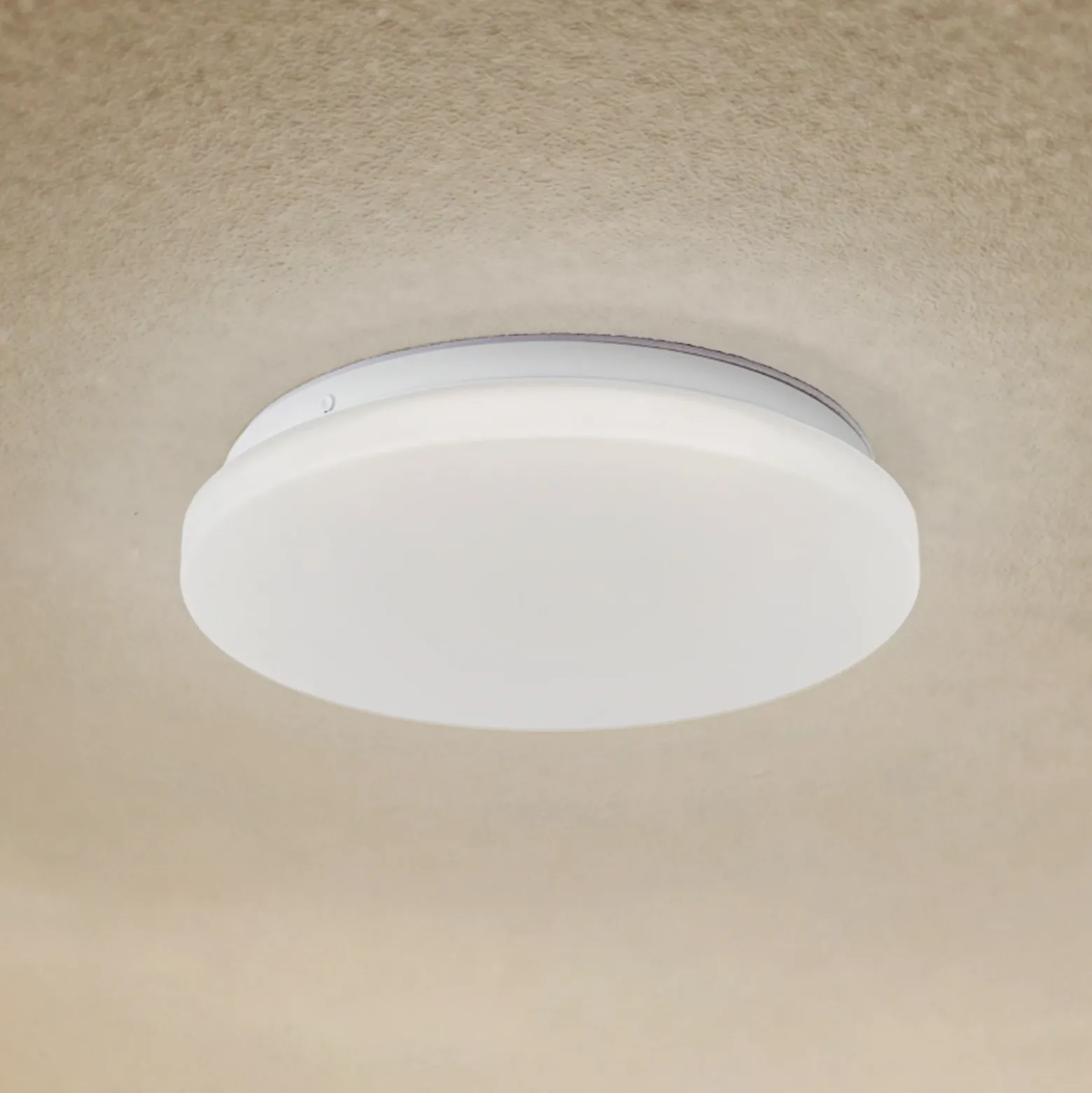 Lámpara LED de techo para exterior Lindby Kirkola, 3000 K, Ø 26 cm, blanca