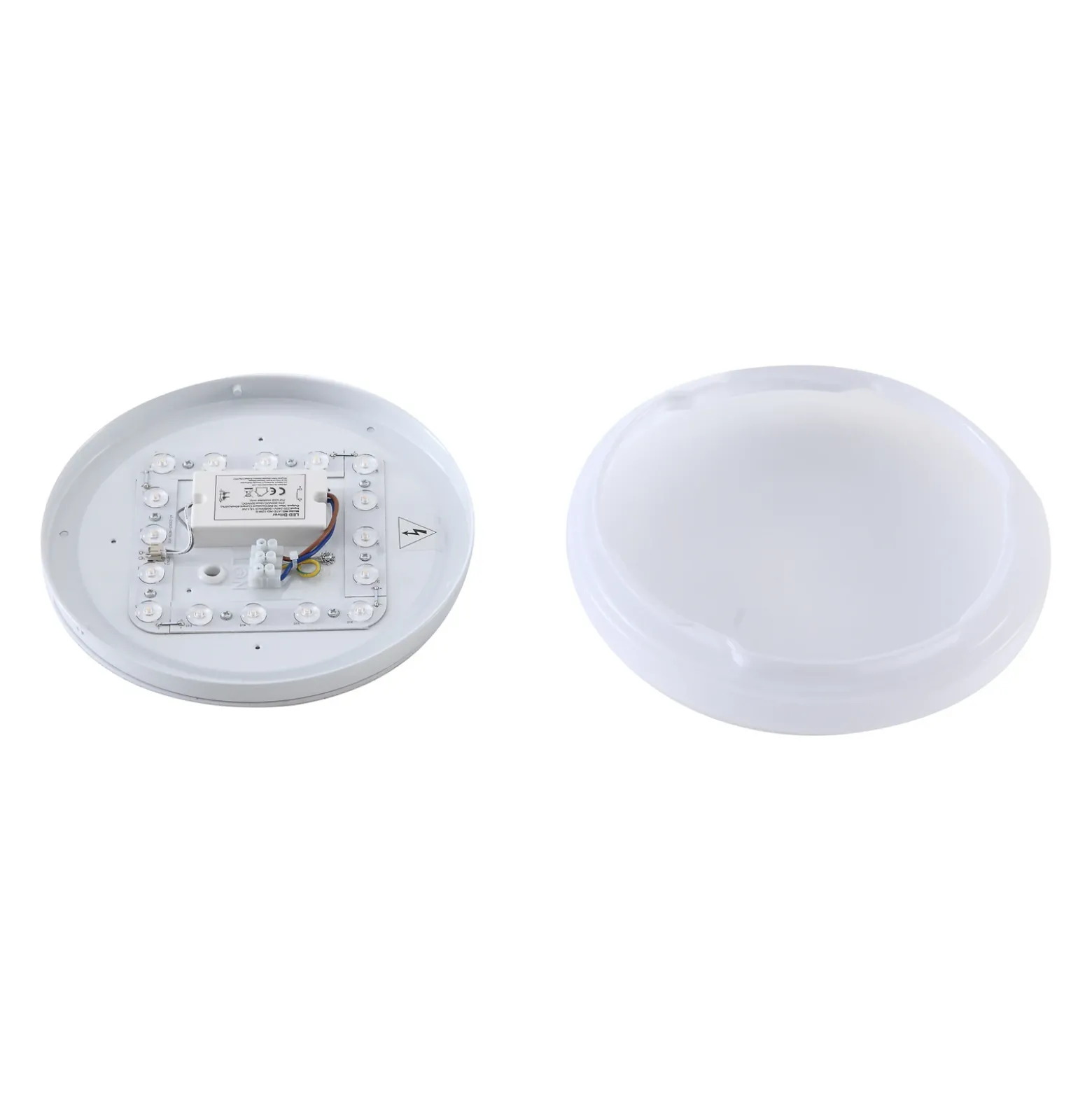 Lámpara LED de techo para exterior Lindby Kirkola, 3000 K, Ø 26 cm, blanca