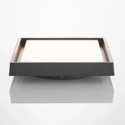 lámpara LED de techo para exterior Lucande Birta, gris oscuro, 27 cm, IP54