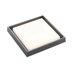 lámpara LED de techo para exterior Lucande Birta, gris oscuro, 27 cm, IP54