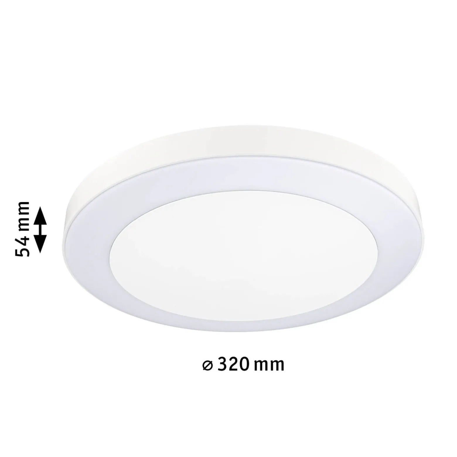 lámpara LED de techo para exterior Circula de Paulmann, blanca, sensor, IP44