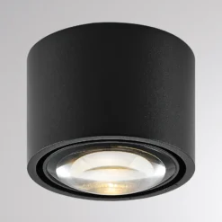 Lámpara LED de techo para exterior MAG MINI, negra, Ø 9 cm, CCT atenuable, IP44