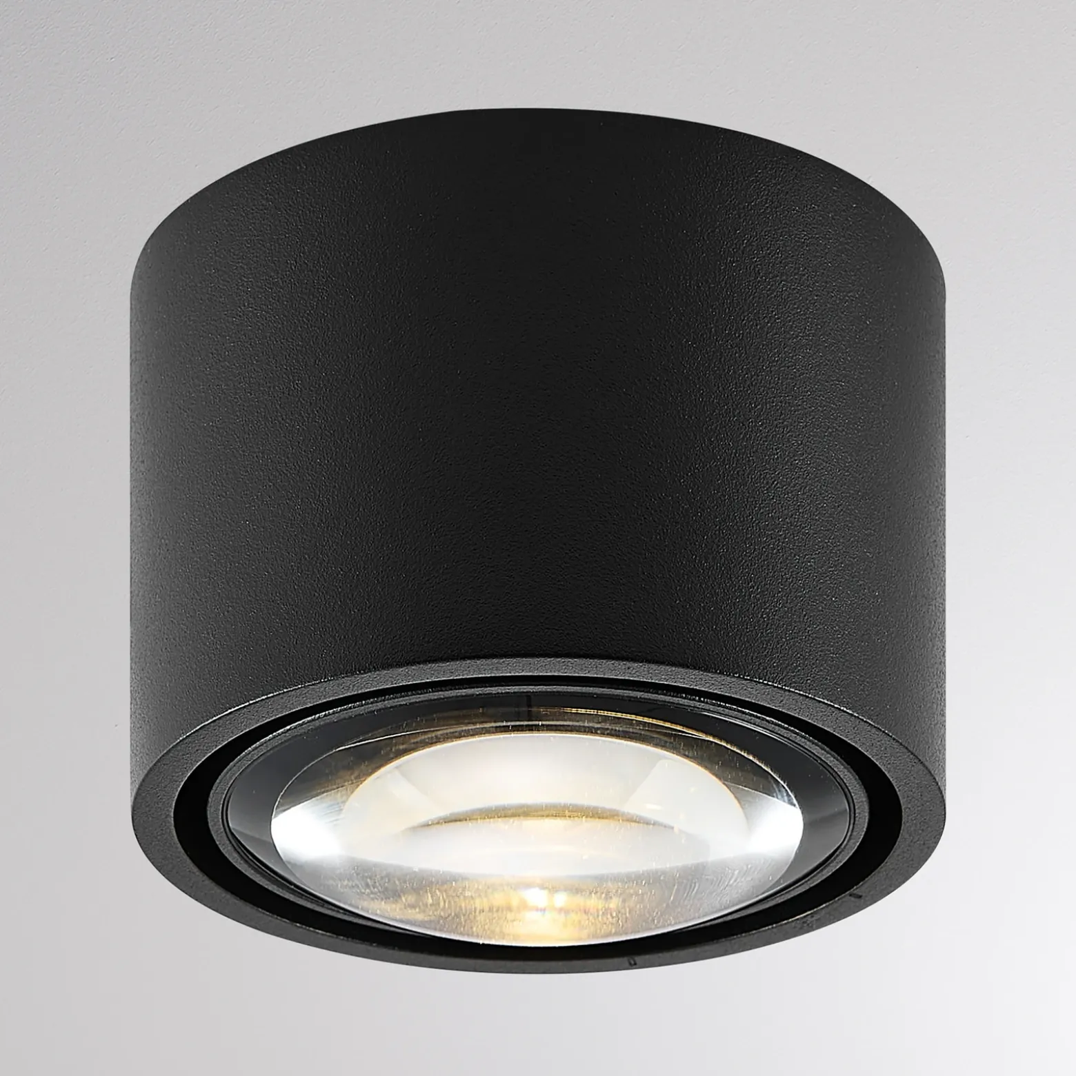 Lámpara LED de techo para exterior MAG MINI, negra, Ø 9 cm, CCT atenuable, IP44