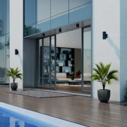 Lámpara LED de techo para exterior Molto Luce Foris Round SD, antracita