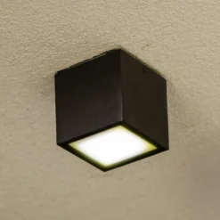 Lámpara LED de techo para exterior GEMINI, gris oscuro, 9 x 9 cm, IP65