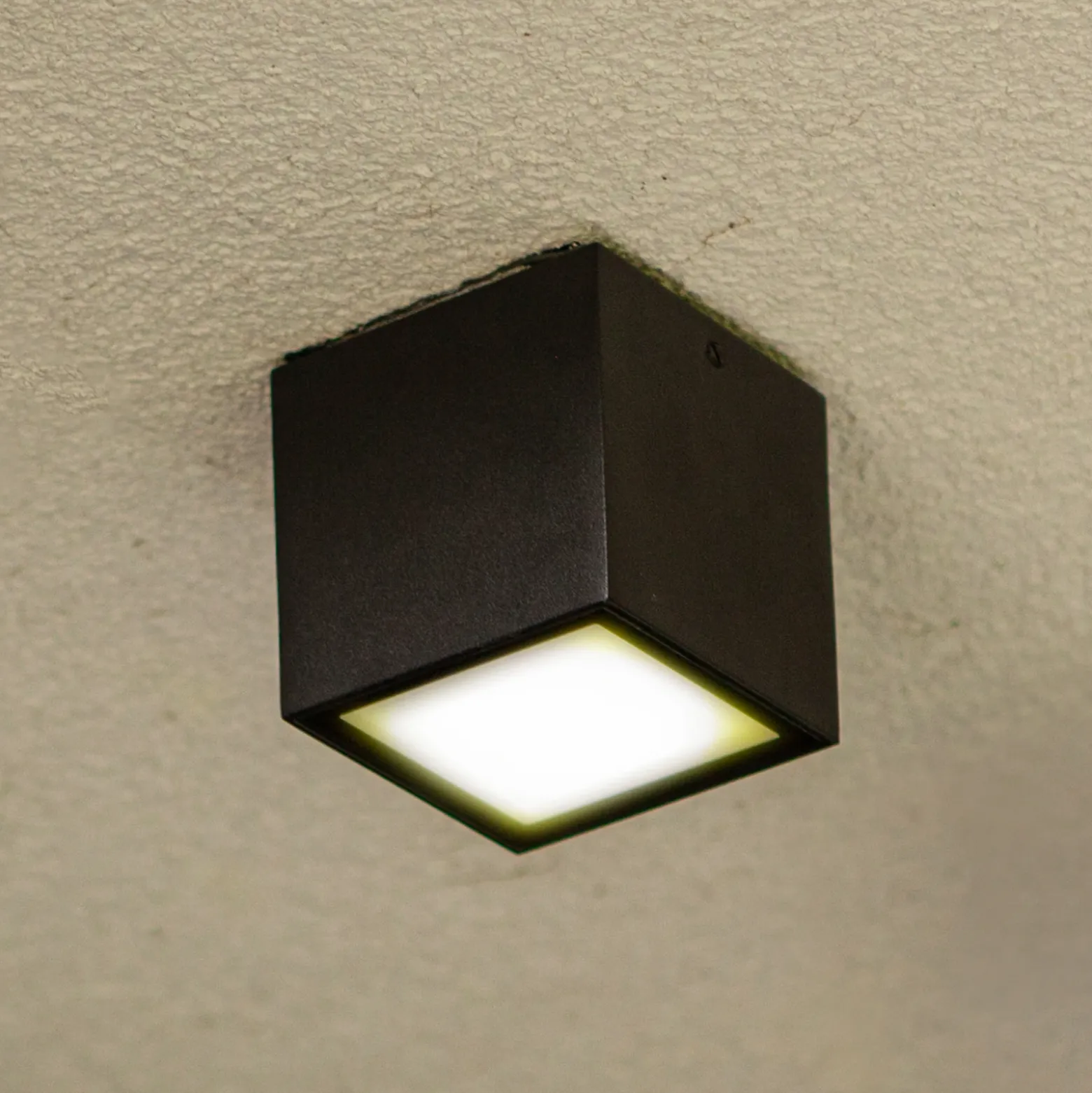 Lámpara LED de techo para exterior GEMINI, gris oscuro, 9 x 9 cm, IP65