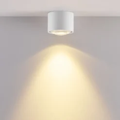 Lámpara LED de techo para exterior MAG MINI, blanca, Ø 9 cm, CCT, atenuable,