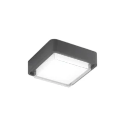 Lámpara LED de techo para exterior Diuk, gris oscuro, metal, IP65