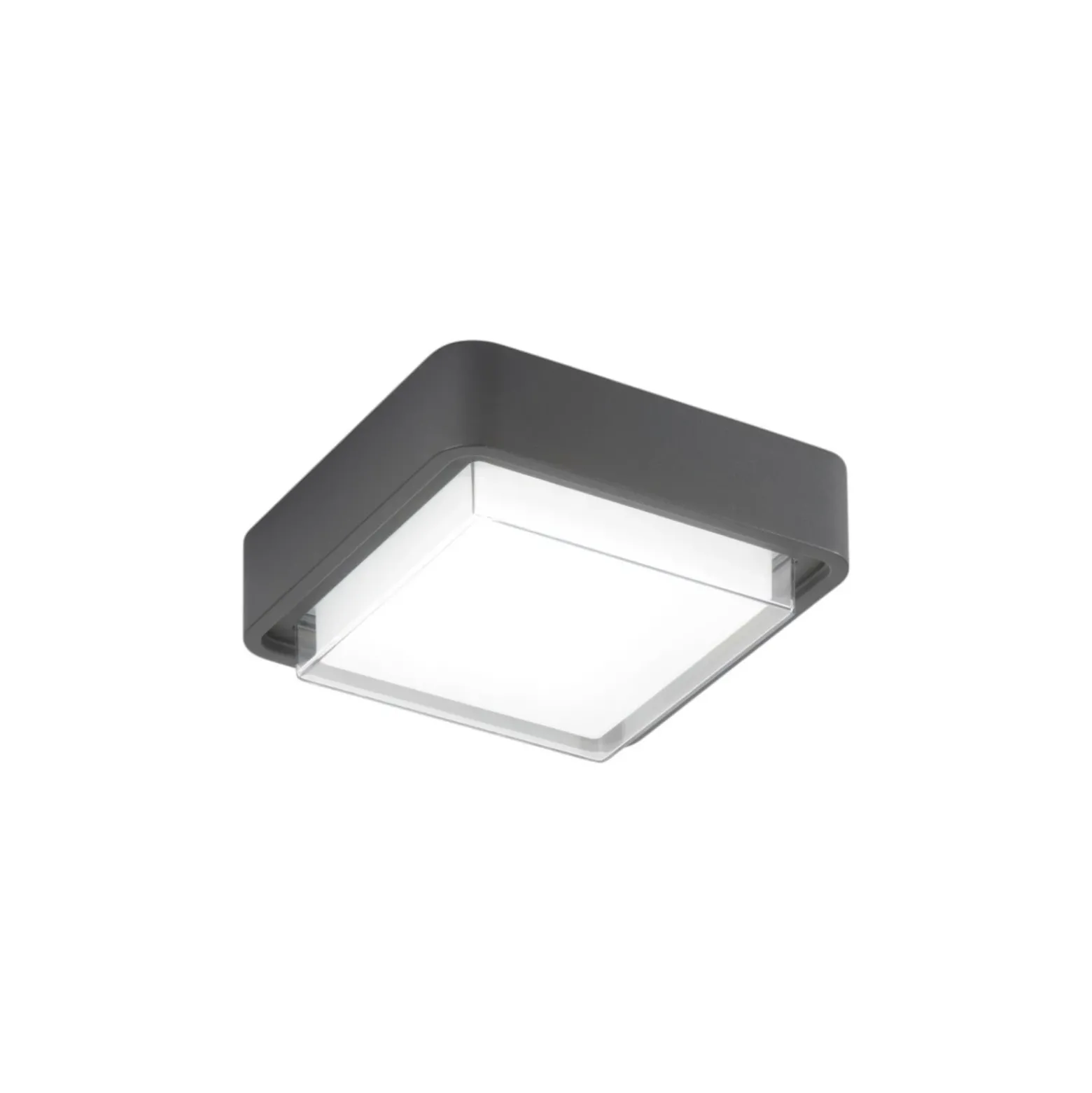 Lámpara LED de techo para exterior Diuk, gris oscuro, metal, IP65