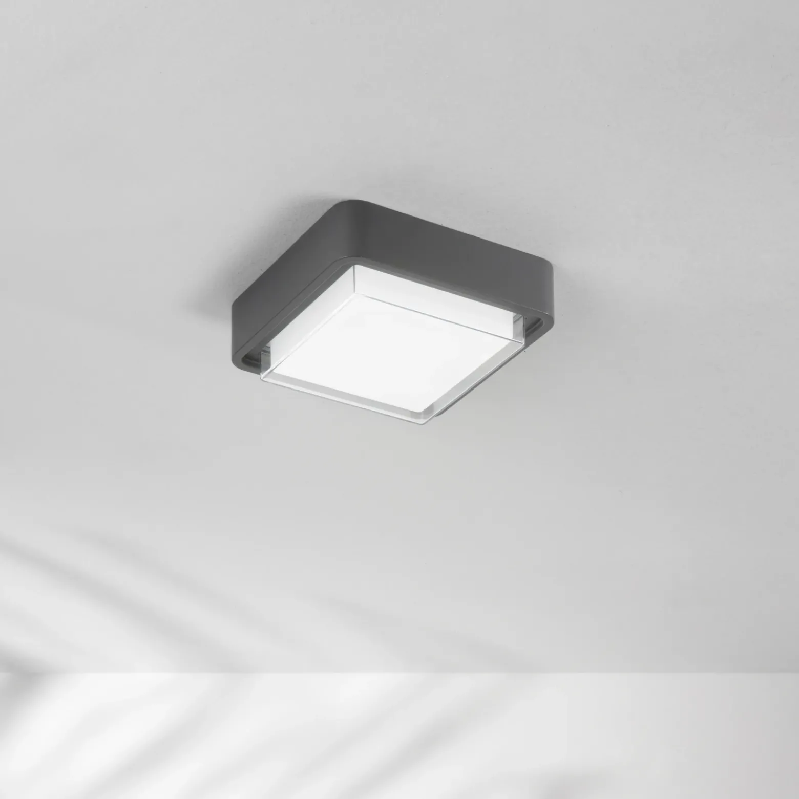 Lámpara LED de techo para exterior Diuk, gris oscuro, metal, IP65