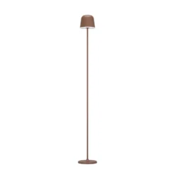 Lámpara LED de terraza con batería Mannera-L, color óxido, altura 140 cm