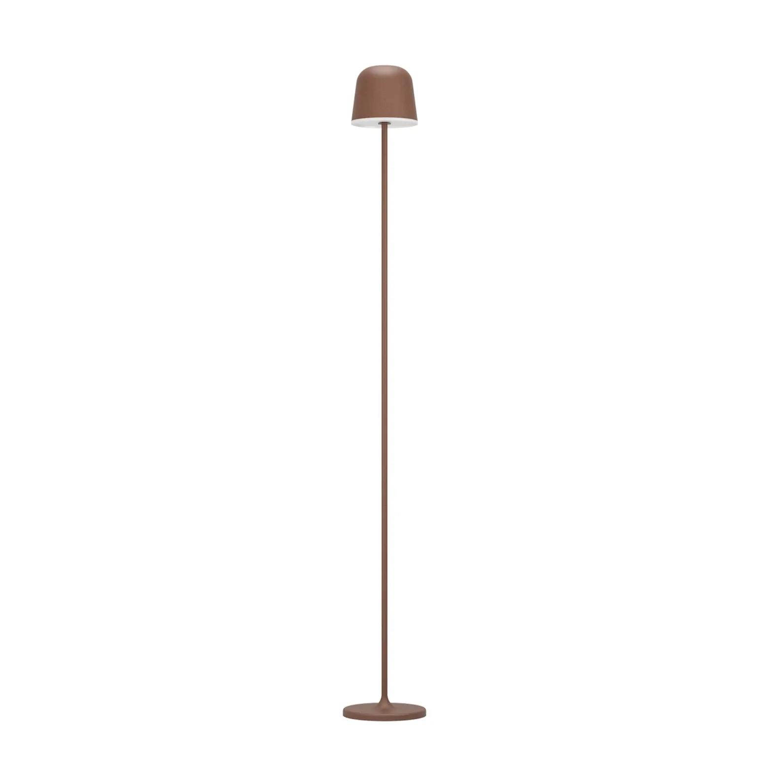Lámpara LED de terraza con batería Mannera-L, color óxido, altura 140 cm
