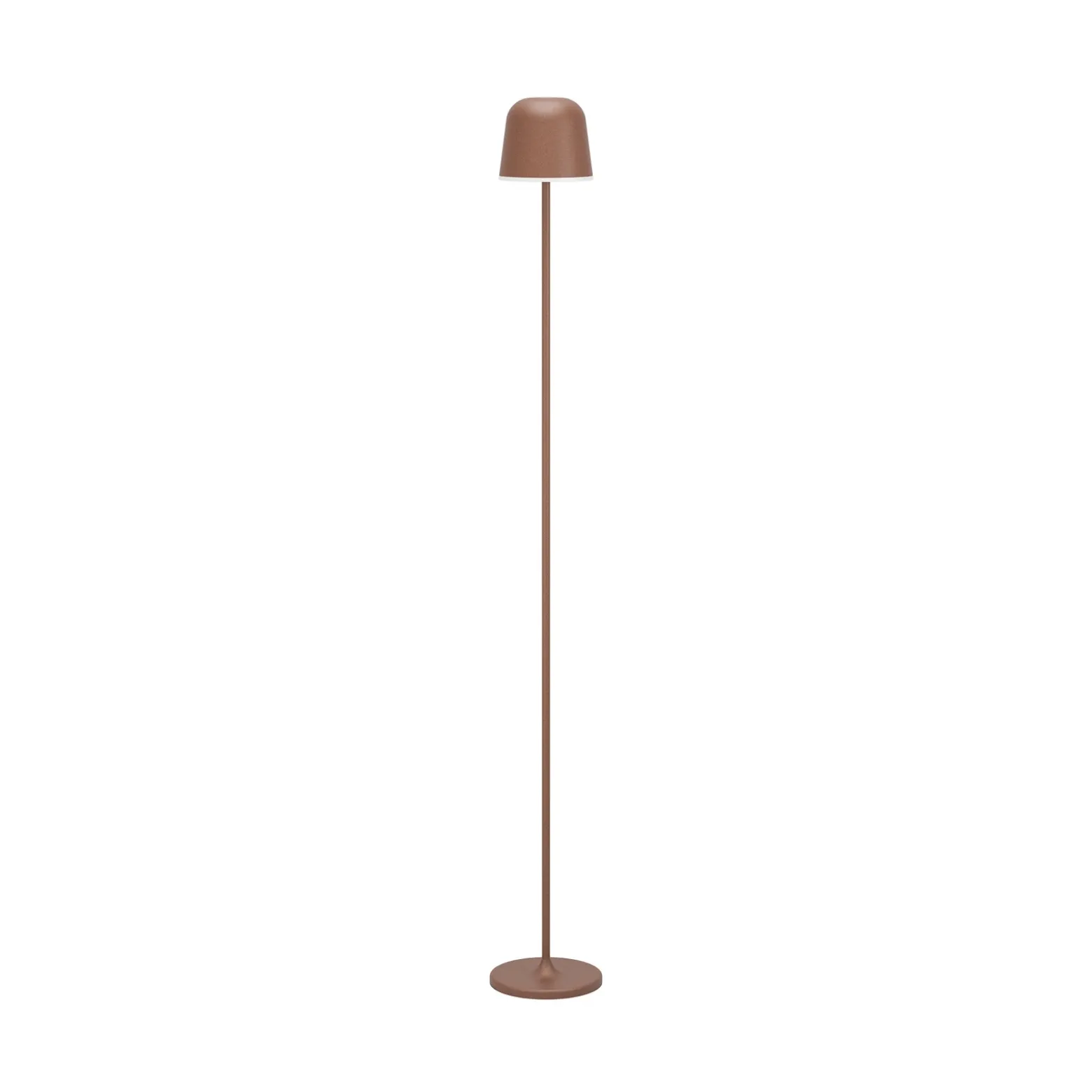 Lámpara LED de terraza con batería Mannera-L, color óxido, altura 140 cm