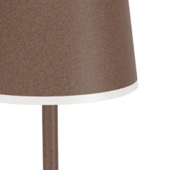 Lámpara LED de terraza con batería Mannera-L, color óxido, altura 140 cm