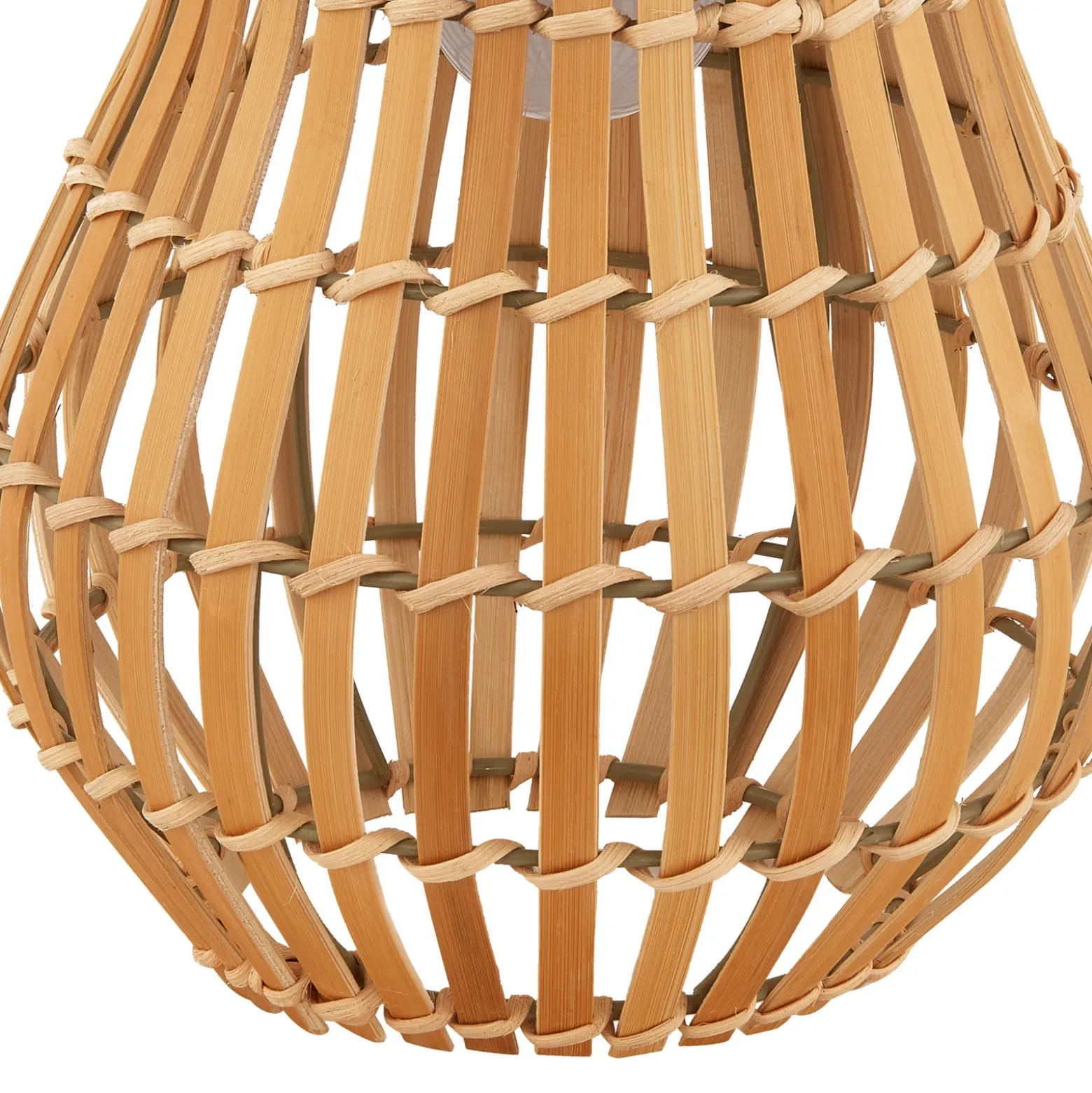 Lámpara LED para terraza Amaria de Lindby, bambú, Ø 18 cm