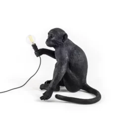 Lámpara LED para terraza Monkey Lamp sentado negro