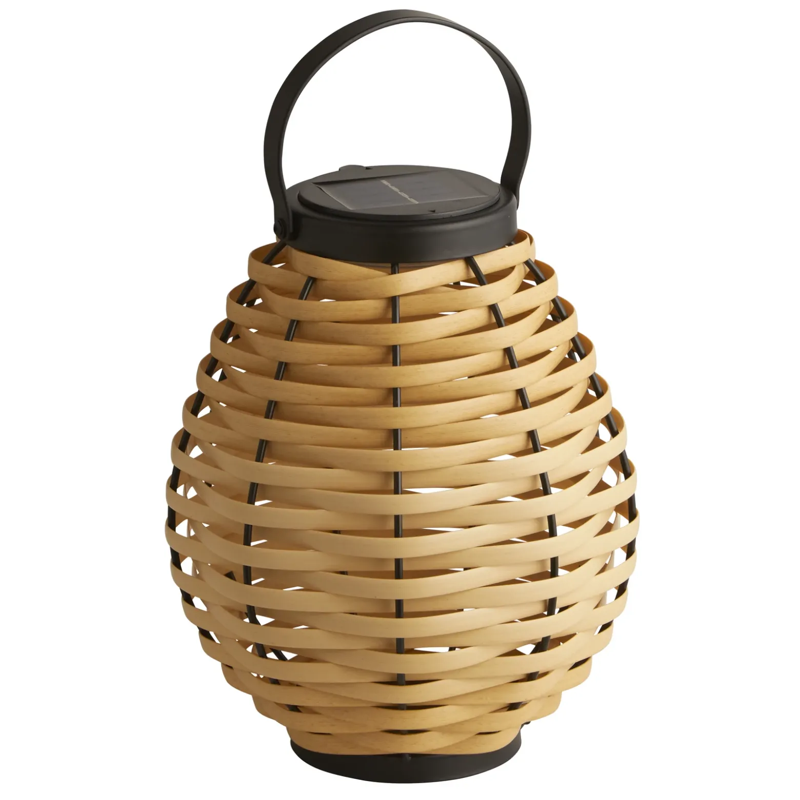 Lámpara LED para terraza Netan, marrón, ratán, 23 cm, IP44