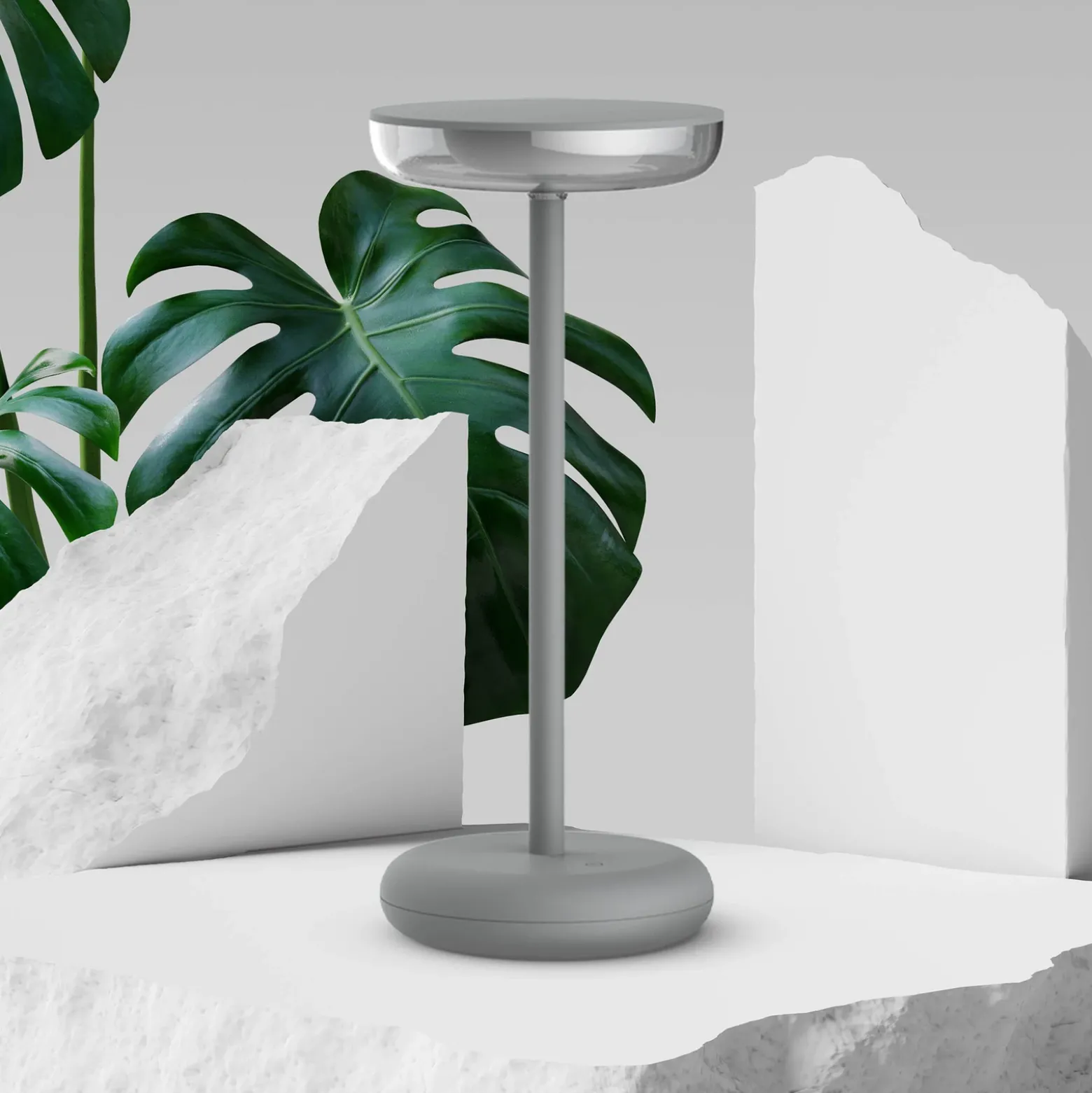 Lámpara LED para terraza Pasi, altura 26 cm metal touch