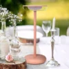 Lámpara LED para terraza Pasi, rosa Altura 26 cm Metal Touch