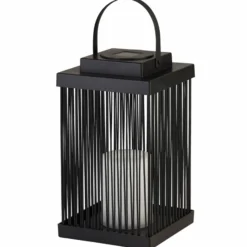 Lámpara LED para terraza Sophelia, 26 cm, negro, ratán