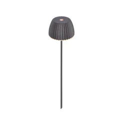 Lámpara LED recargable con pica para suelo RIFFLE MINI, antracita Ø 9 cm, IP44