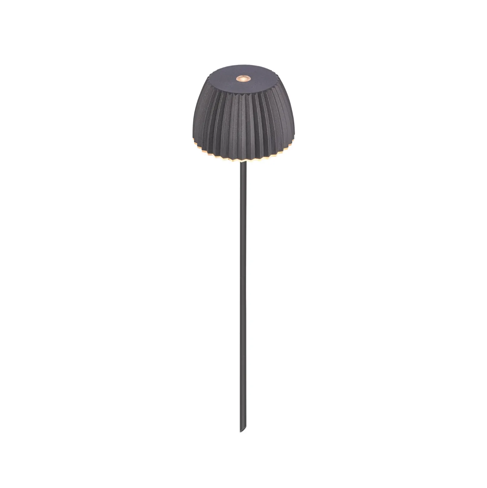 Lámpara LED recargable con pica para suelo RIFFLE MINI, antracita Ø 9 cm, IP44