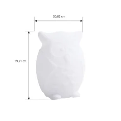 Lámpara LED recargable Lindby Errol, búho, blanco, RGBW, IP54