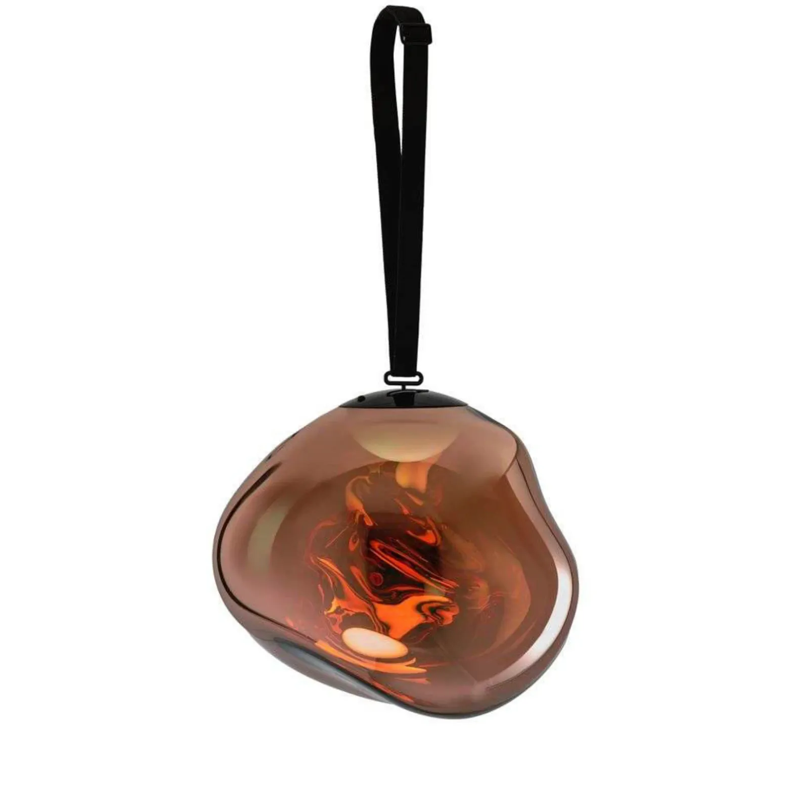 Lámpara LED recargable para terraza Melt grande de Tom Dixon, color cobre