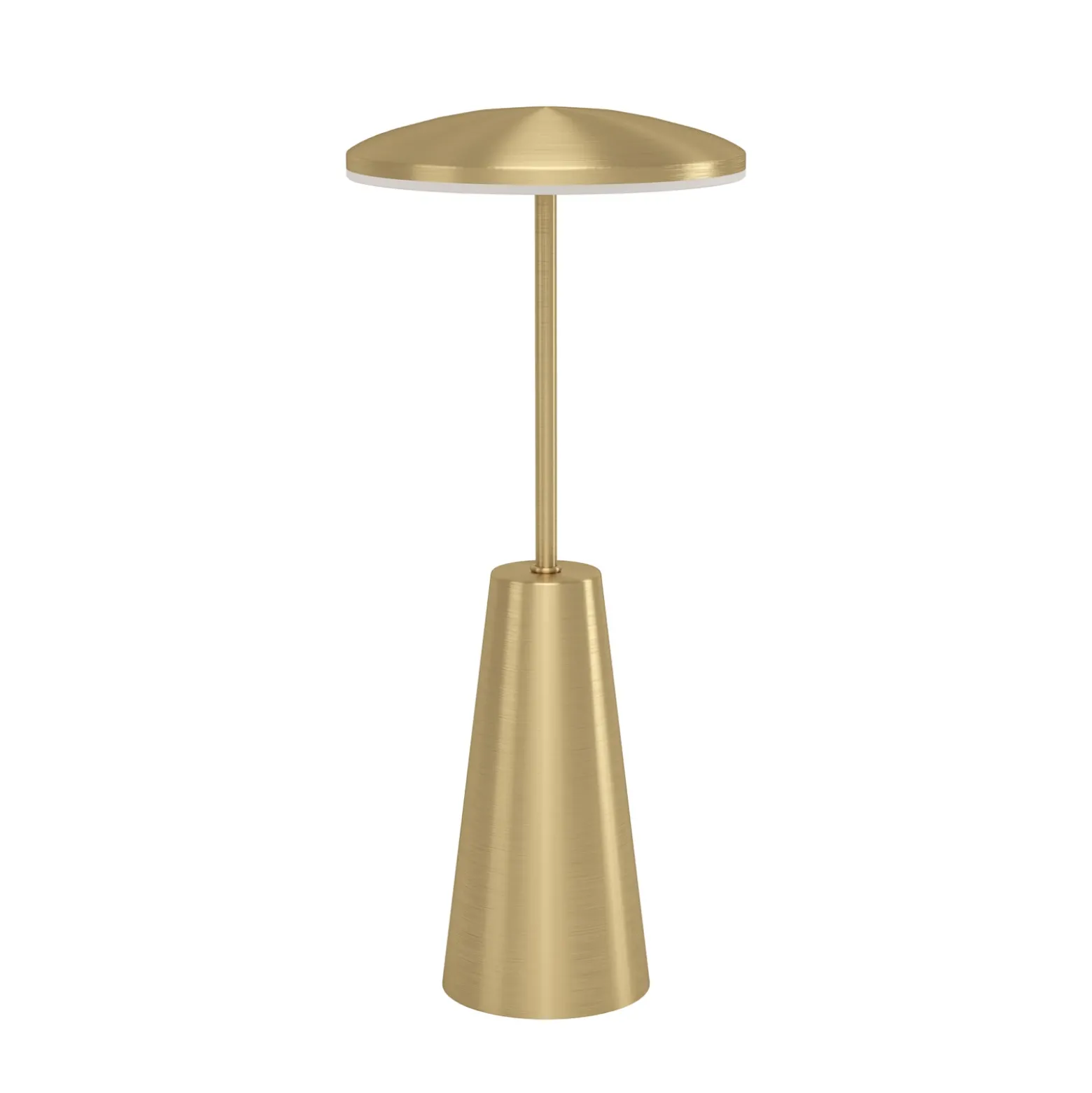 Lámpara LED recargable Piccola, color latón, altura 28 cm, IP54